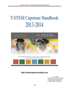 Educate Texas: T-STEM Capstone Project - T