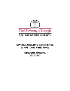 2.5.a. Capstone Manual - College of Public Health