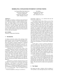 MODELING CONGESTED INTERNET CONNECTIONS