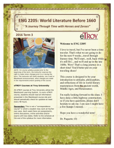 ENG 2205: World Literature Before 1660