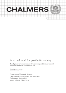 A virtual hand for prosthetic training