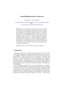 Nano-Publication in the e-science era