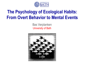 The Psychology of Ecological Habits: From Overt Behavior to Mental