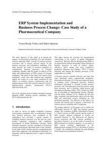 ERP System Implementation and Business Process Change: Case