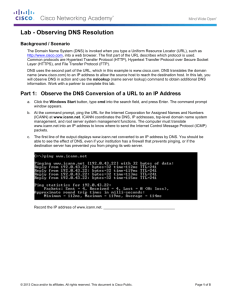 Lab - Observing DNS Resolution