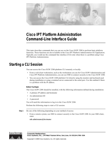 Cisco IPT Platform Administration Command