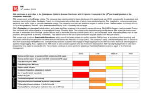 RIM's performance in detail the company's Scorecard