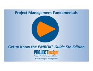 Get to Know the PMBOK® Guide 5th Edition