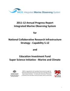 2011-12 Annual Progress Report Integrated Marine