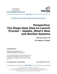 The Stage-Gate Idea-to-Launch Process