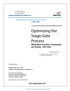 Optimizing the Stage-Gate Process
