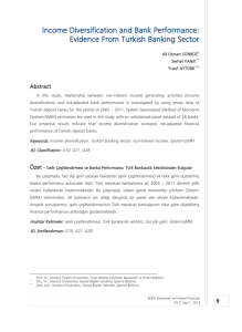 Income Diversification and Bank Performance: Evidence From