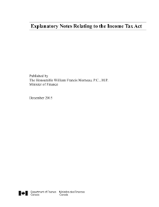 PDF Version: Explanatory Notes Relating to the Income Tax Act