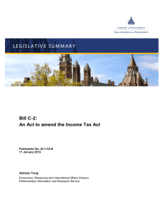 Bill C-2: An Act to amend the Income Tax Act