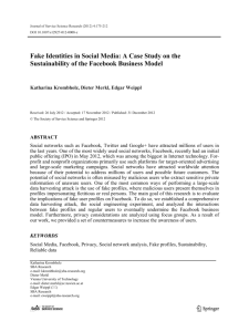 Fake Identities in Social Media: A Case Study on