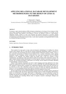 applying relational database development methodologies to the