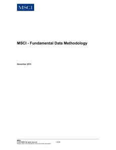 MSCI - Fundamental Data Methodology