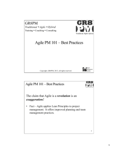 Agile PM 101 Best Practices