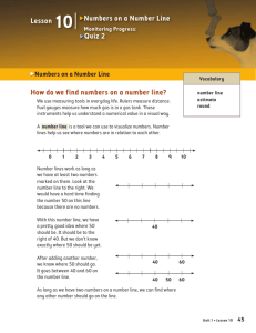Numbers on a Number Line Quiz 2 How do we find numbers on a