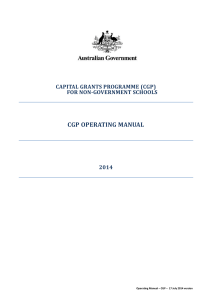 cgp operating manual - Department of Education and Training