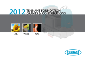 2012tennant foundation grants & contributions