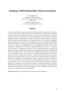 Analysing Traffic Demand Risk in Road Concessions