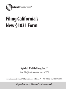 Filing California's New §1031 Form - Spidell's California Taxes for
