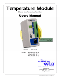 Temperature Module Users Manual