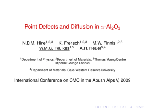 Point Defects and Diffusion in