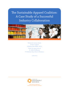 The Sustainable Apparel Coalition: A Case Study of a Successful