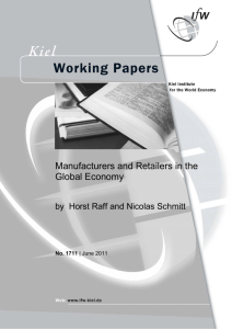 Manufacturers and Retailers in the Global Economy