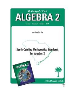 South Carolina Mathematics Standards for