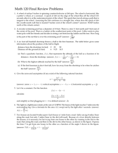 Math 120 Final Review Problems