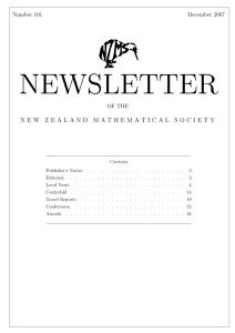 Dec 2007 - New Zealand Mathematical Society