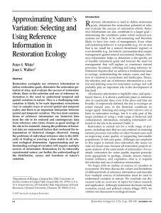 Approximating Nature's Variation: Selecting and Using Reference