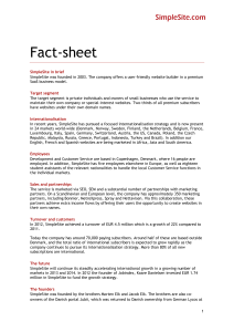 Fact-sheet - SimpleSite