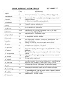 Vocabulary Units 9