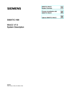 SIMATIC HMI WinCC V7.0 System Description