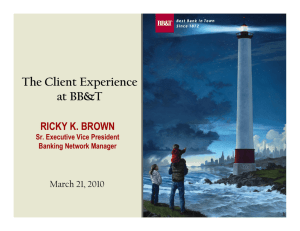 The Client Experience at BB&T