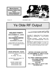December 2005 - Mount Vernon Amateur Radio Club