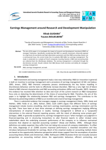 Earnings Management around Research and Development