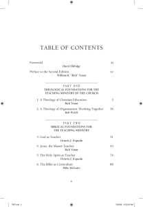 TABLE OF CONTENTS - B&H Publishing Group