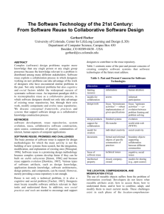 The Software Technology of the 21st Century: From Software Reuse
