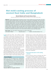 Hot mold casting process of ancient East India and Bangladesh