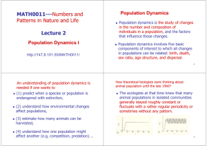 MATH0011---Numbers and Patterns in Nature and Life Lecture 2