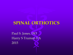 spinal orthotics - University of Missouri