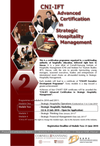 Strategic Hospitality Marketing