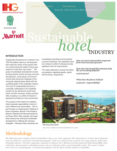 Sustainable Hotel Industry