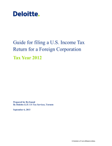Guide for filing a U.S. Income Tax Return for a Foreign Corporation