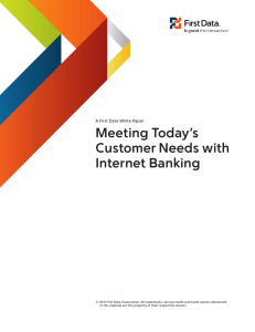 Meeting Today's Customer Needs with Internet Banking